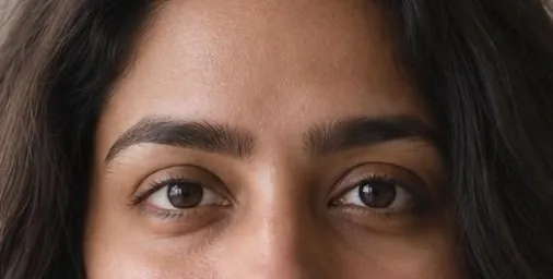 Priya's preview, close up: lifted brow line